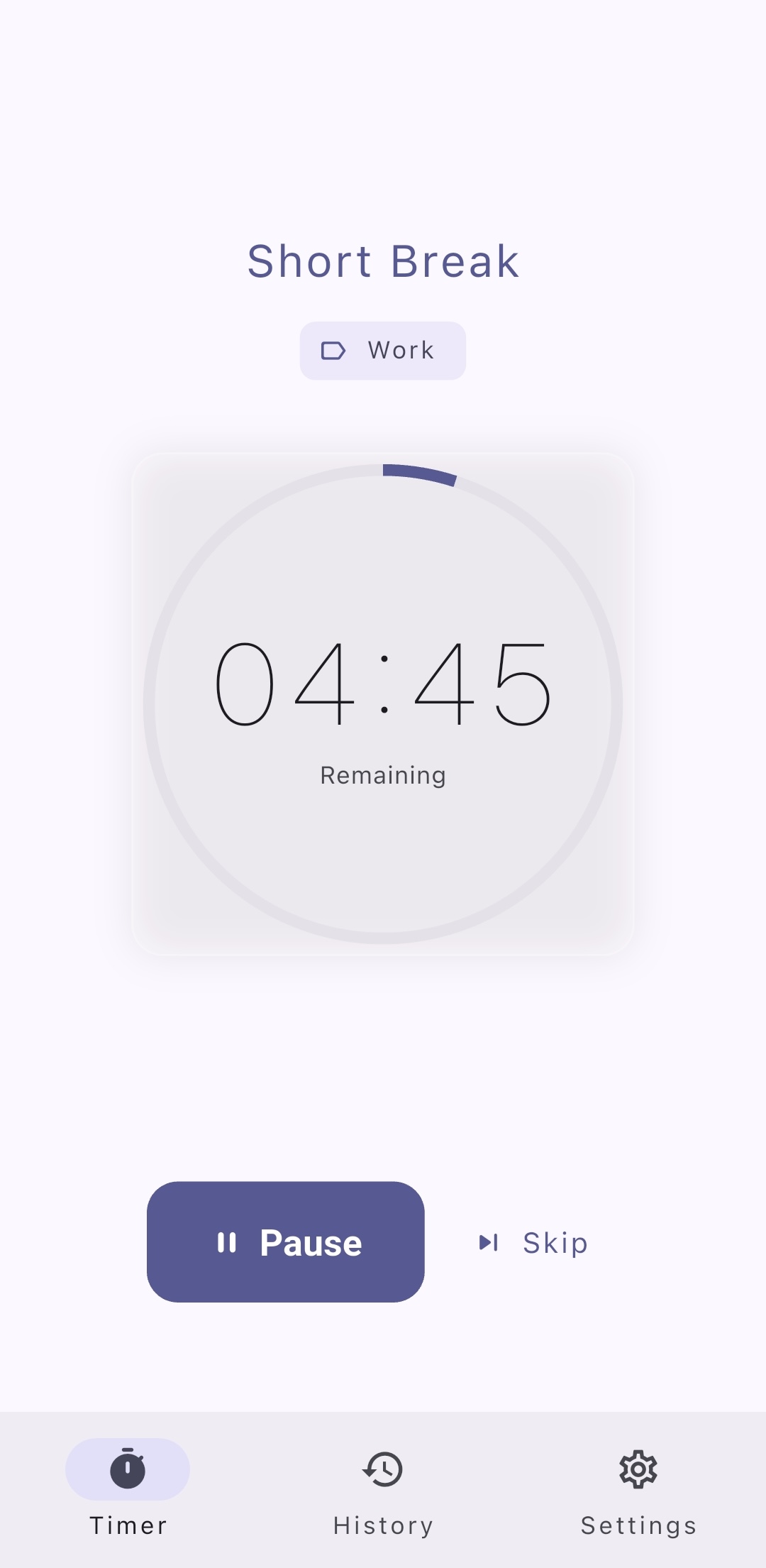 Interval settings screen with light theme
